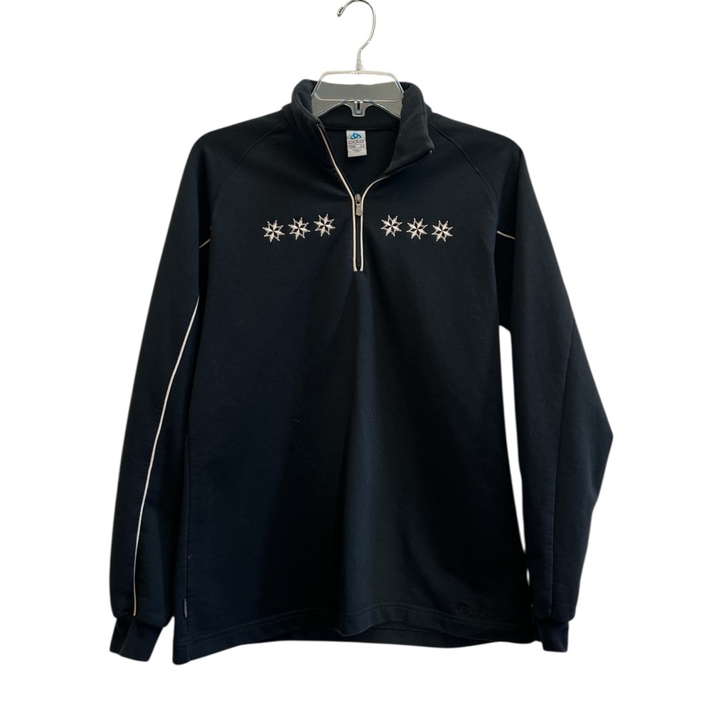 Odlo Snowflake Half Zip Performance Black Pullover – Women’s L